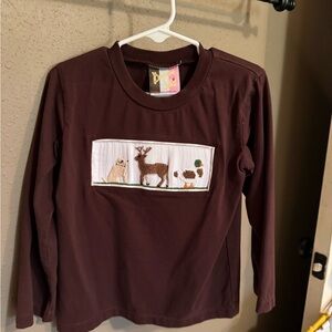 Boys smocked hunting shirt